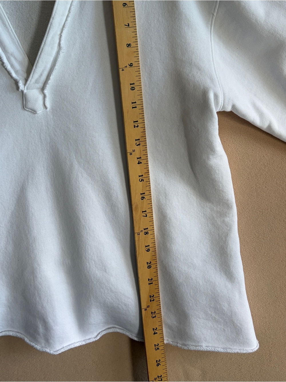 Frank and Eileen Patric Popover Henley Triple Terry White size M - Picture 7 of 14